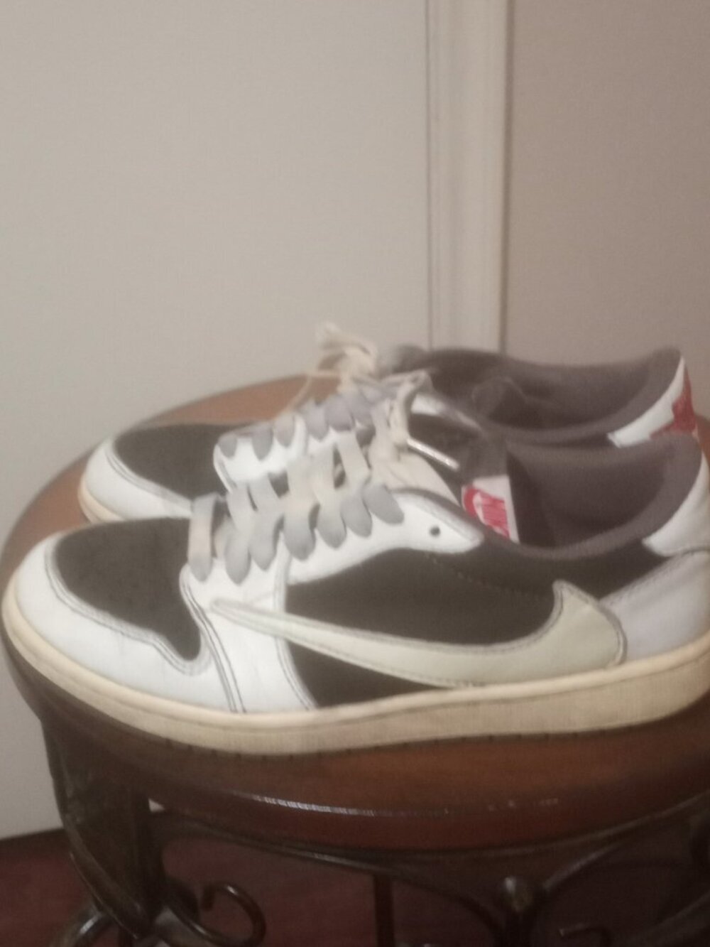 Men's Jordan 1 Retro Low OG SP Travis Scott Reverse Mocha Size 7, PREOWNED - Picture 10 of 16
